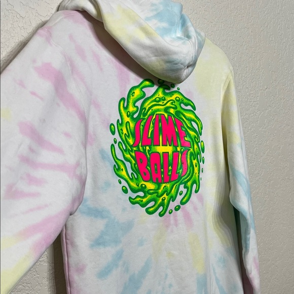 Santa Cruz Skateboards Men’s Small Slime Balls Tie-Dye Hoodie - Picture 8 of 8